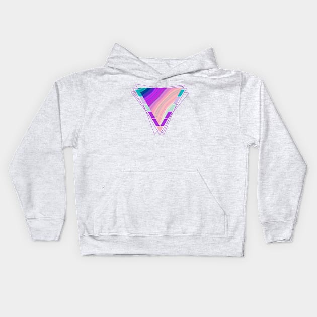 Abstract triangles Kids Hoodie by Studio468